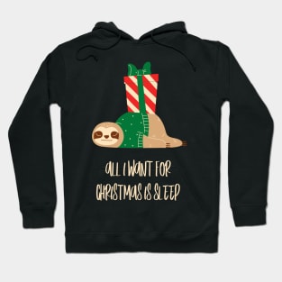 all i want for christmas is sleep Hoodie